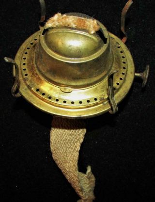 Antique Brass Eagle Oil Kerosene Lamp Burner 1888 & 1897 Patents 1 3/16 " / No.  2