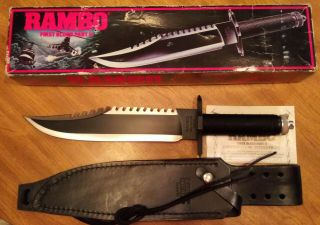 Rambo First Blood Part Ii Officially Licensed 15 - 1/2 " Survival Knife In Org.  Box