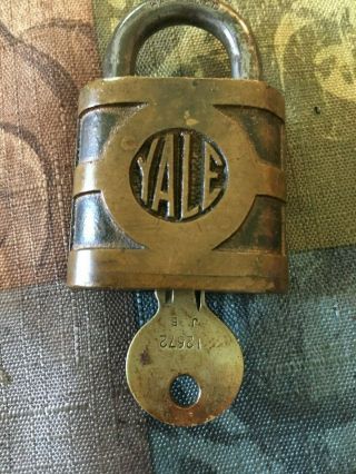 The Yale & Towne Mfg Co.  Lock Padlock Hardened Collectible W Key Usa