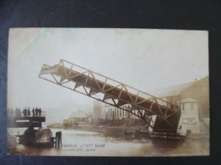 Rp Michigan City Indiana Franklin Street Bridge 1908 Postcard