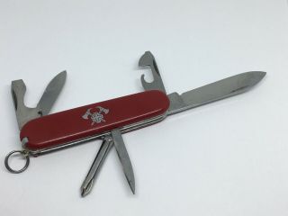 Swiss Army Knife Victorinox Tinker Small Fireman Emblem 84mm Rare