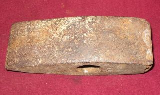Unmarked Vintage Blacksmith Straight Peen Hammer Head Only 6lb 10 Oz