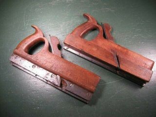 Antique Old Vintage Woodworking Tools Wooden Planes Match Set T&g Copeland