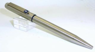 Cap - Actuated Parker 25 Ballpoint Pen,  Blue & Steel,  With Refill