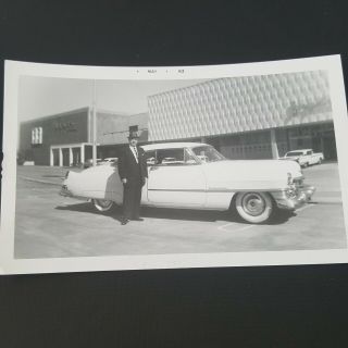 Vintage Photo Handsome Man With Classic Car