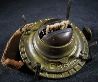 Antique 1 Brass Eagle Oil / Kerosene Lamp Burner For 7/8 " Threading P&a Mfg Co