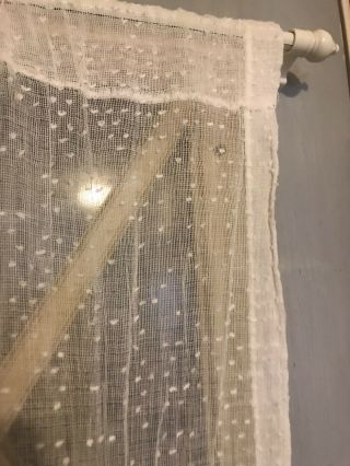 Vintage Net Lace Curtain Panel 36 