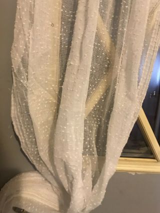 Vintage Net Lace Curtain Panel 36 
