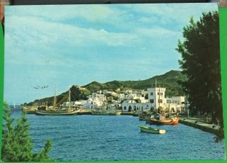 Greece Patmos View Of The Harbour - Posted 1980
