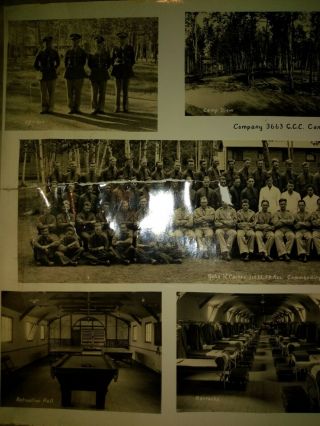 Civilian Conservation Corps Photo Collage Company 3663 Camp Pattison WI 2