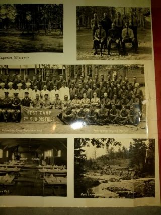 Civilian Conservation Corps Photo Collage Company 3663 Camp Pattison WI 4