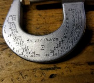 Vintage Micrometer • BROWN SHARPE Antique Machinist Milling Precision Measuring 2