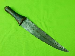 Antique Old Africa African Curved Fighting Knife & Scabbard 2