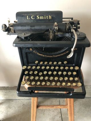 Antique Lc Smith & Corona Typewriters Inc.  8 - 10 In.  Black Typewriter