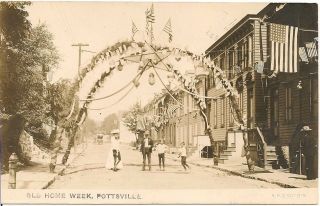 Old Home Week In Pottsville Pa Rp Postcard