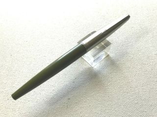 1970s Usa Parker 45 Olive Green Rollerball Pen Chrome Trim Beauty