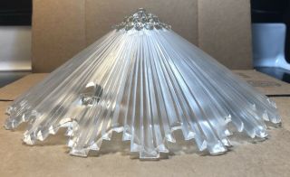 Vintage 3 - Chain Clear Glass Art Deco Starburst Ceiling Light Shade