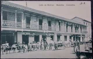 COLOMBIA photo postcard - MEDELLIN - Animated Calle de Bolivar - SHOP FRONT 2
