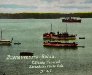 Colombia Photo Postcard - Buenaventura Bahia - (photo Zawadzky Cali) - Ships