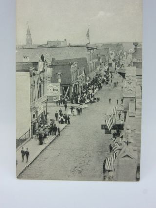 Antique Postcard Fift Street Calumet Mich 1900s Un Posted