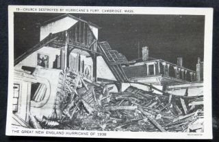 Cambridge,  Ma,  Church Destroyed By Great England Hurricane Of 1938
