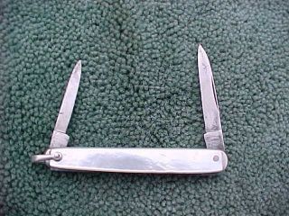 Vintage REMINGTON UMC Made In USA R7674 Pearl Pocket Knife Gentlemen ' s Fob 2