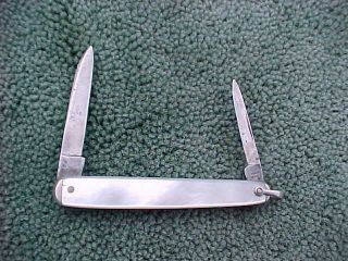 Vintage REMINGTON UMC Made In USA R7674 Pearl Pocket Knife Gentlemen ' s Fob 3