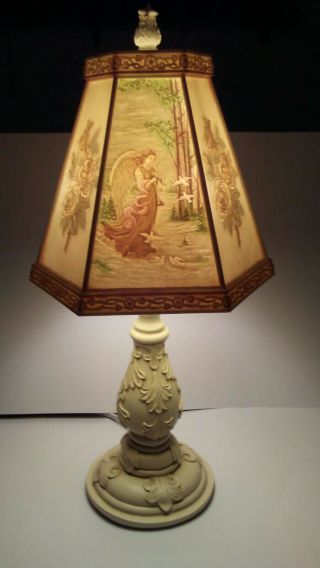 Angel Shade Reverse Painted Table Lamp 3