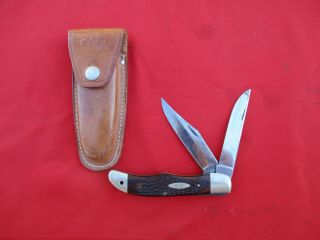 Vintage Case Xx 6265 Sab 9 Dot 1971 Folding Knife And Sheath (1465)