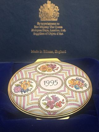 Halcyon Days Enamels Box 1995 A Year To Remember In 2