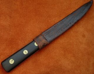 Vintage Antique Hunting Trade Knife J O Bros Sheffield Bowie Butcher Civil War