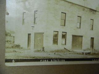 1909 Leigh Nebraska Fire Station Real Photo Postcard Antique RPPC 2