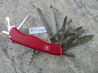 Red Victorinox Workchamp Slide - Lock Swiss Army Pocket Knife 111mm Oht Hercules