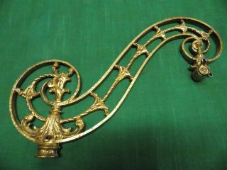 Vintage Brass Bridge Arm For Floor Lamp.  Ornate.  Scroll Design.  Replacement Part