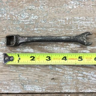 Vintage Square Nut Wrench,  Curved,  Unbranded,  Square Box End Farm Buggy Wagon