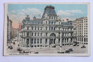 Old Postcard Post Office,  Boston,  Ma,  1918
