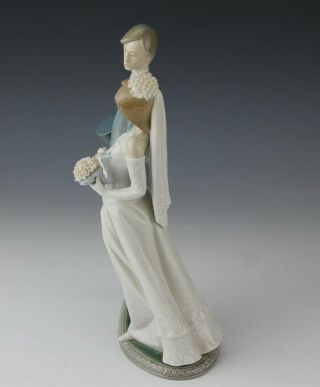 Retired Lladro Spain Matrimony 1404 Wedding Couple Signed Porcelain Figurine 2