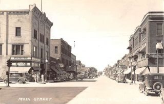 Mitchell South Dakota Main Street Scene Real Photo Antique Postcard K82263