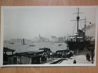 Docks Shanghai China Vintage Postcard C.  1920 