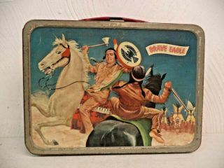 Vintage Brave Eagle Metal Lunchbox No Thermos