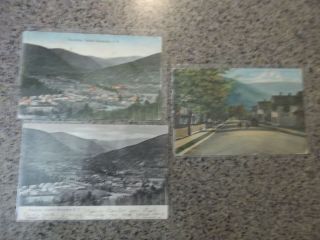 3 Old Postcards - Diff Be Views & Main Street Scene,  Ca.  1905 - 10,  Phoenicia Ny