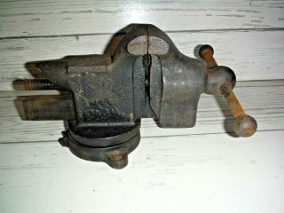 Vintage Rock Island No.  443 Swivel Bench/pipe Vise & Anvil 3 3/4 " Jaws Machinist