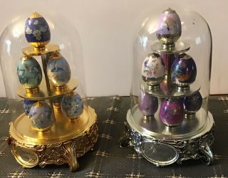 Franklin House Of Faberge Tier Stand 8 Eggs W/dome (2)