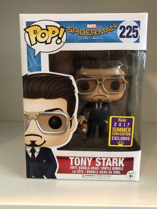 Funko Pop Marvel 225 Spider - Man: Homecoming - Tony Stark - Convention Exclusive