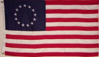 Heavy Duty Sewn 600d Betsy Ross Outdoor Flag - Tea Party - Patriot Banner