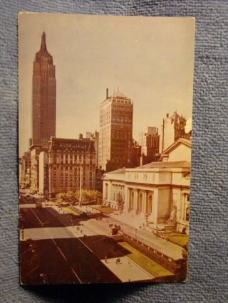 Vintage Postcard Public Library,  York City