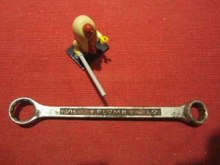 Vintage Plomb 1126 Pebble Finish 1/2 " - 9/16 " 12 Point Box End Wrench U.  S.  A.