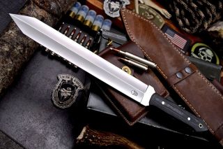 Cfk Handmade D2 Custom Viking Dagger Short Sword Battle - Ready Combat Blade Knife