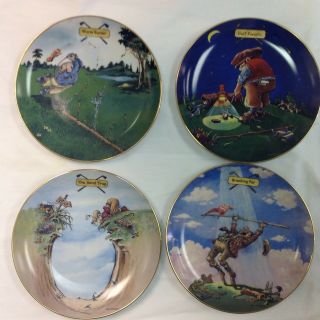 Gary Patterson Collector Plates Danbury The Joys Of Golf Vintage Set Of 4