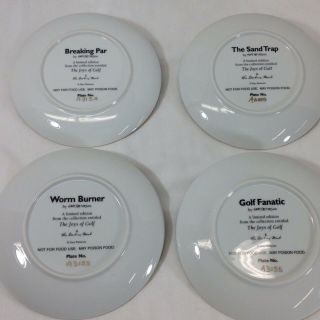 Gary Patterson Collector Plates Danbury The Joys of Golf Vintage Set of 4 2